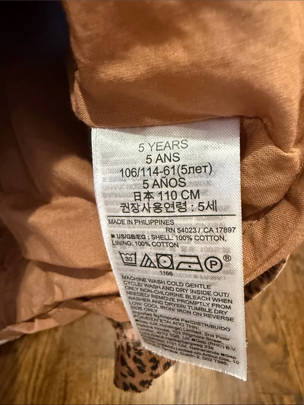 GAP Girls' Leopard Print Dress in Tan and Black